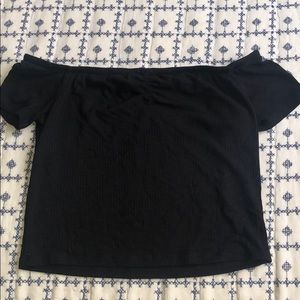 black off the shoulder top